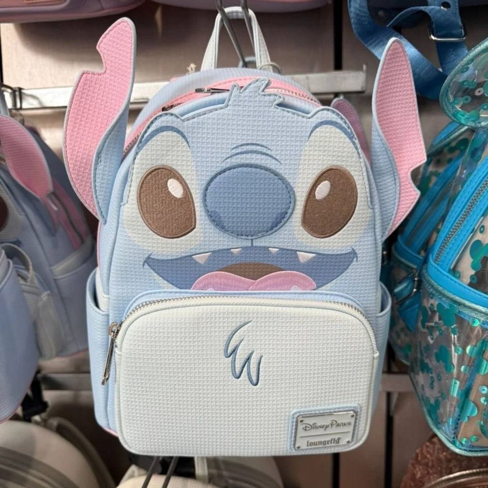 NEW 2025 Disney Park Lilo And Stitch Loungefly Pastel Backpack Bag Stitch Face